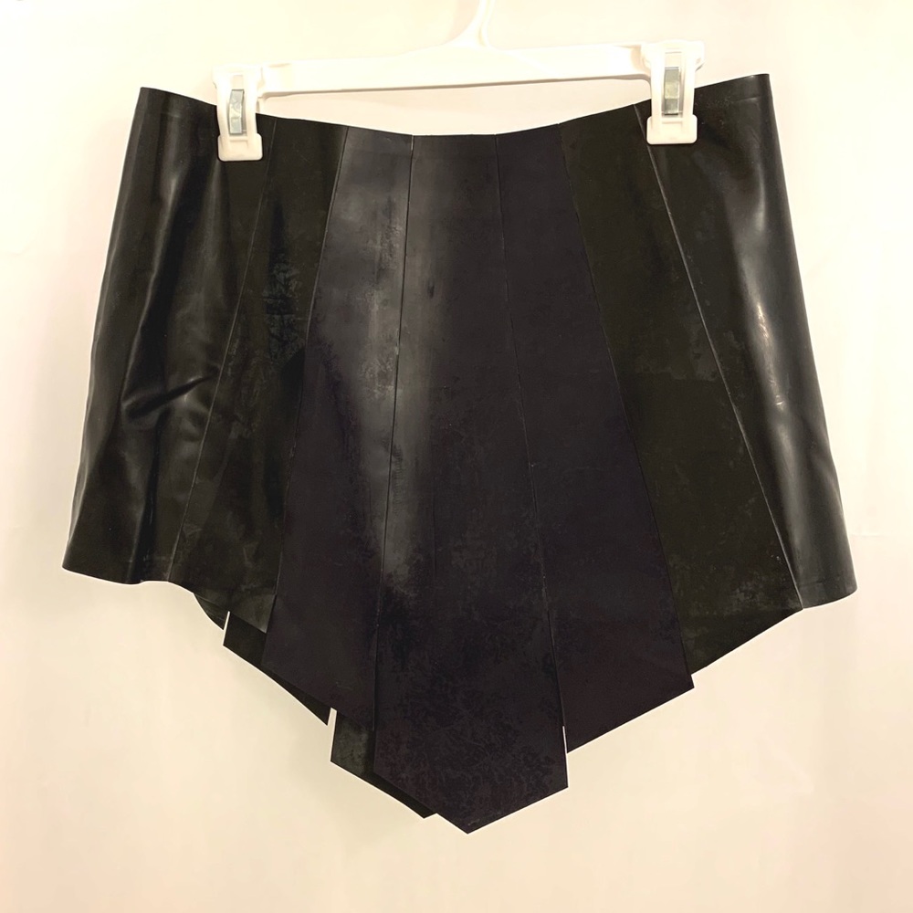 Savage Wear Latex Sparta Skirt. Black/Navy.